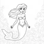 Mermaid navigating ocean currents