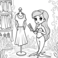 Little mermaid designing outfits