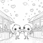 Aliens at the Valentine’s Market