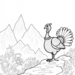Turkey on a quest in the mountains