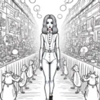 Wednesday Addams in the bazaar