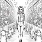 Wednesday Addams in the bazaar