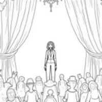 Wednesday Addams in the puppet theater