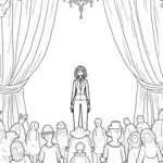 Wednesday Addams in the puppet theater