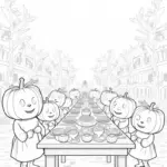 Thanksgiving in the enchanted pumpkin village