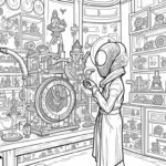 Venom inventing a clockwork machine