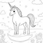 Unicorn on a dream island