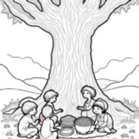 Thanksgiving under the ancient tree