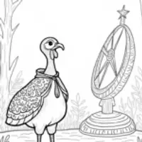 Turkey the timekeeper in the forest