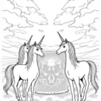 Unicorns weaving a magical tapestry