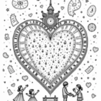 Heart-shaped time machine adventure