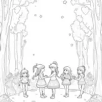 Magical love festival in the forest