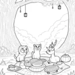 Thanksgiving dinner in the forest