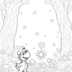 Yoshi in a magical forest