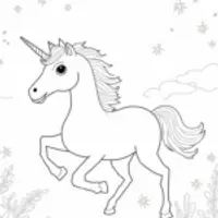 Unicorn in a magical garden
