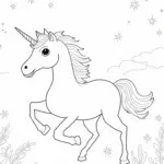 Unicorn in a magical garden