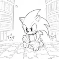 Super Sonic solving a puzzle