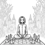 Wednesday Addams chess game