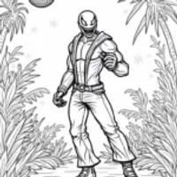 Venom dancing in a neon jungle