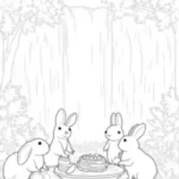 Rabbits celebrating Thanksgiving