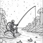 Venom fishing in a cosmic lake