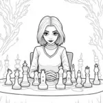 Wednesday Addams chess match
