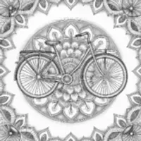 Bicycle in a mandala