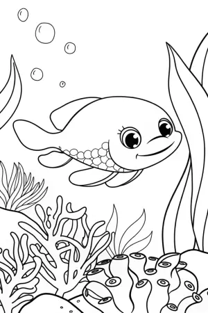 Creeper underwater exploration coloring pages