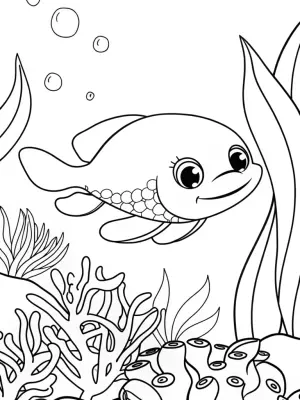 Creeper underwater exploration coloring pages