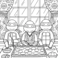 Ninja Turtles baking competition