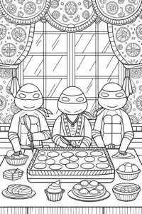 Ninja Turtles baking competition