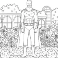 Batman in the magical garden