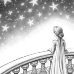 Elsa gazing at the starry sky