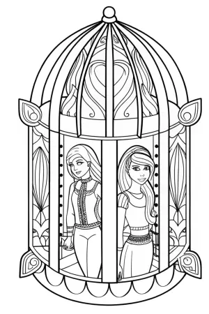 Barbie’s time capsule adventure coloring pages