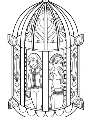Barbie’s time capsule adventure coloring pages