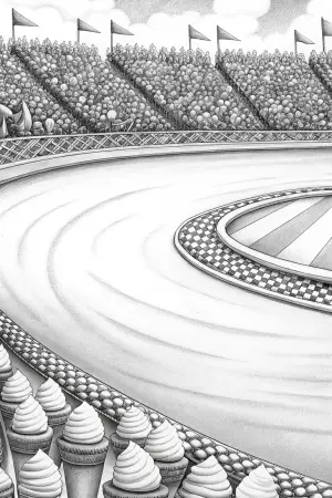 Ice cream cone racing championship coloring pages