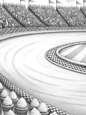 Ice cream cone racing championship coloring pages