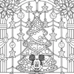 Mickey Mouse inside a Christmas tree