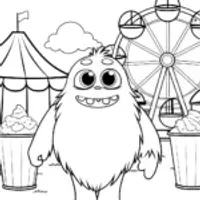 Monster at the quirky fairground