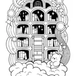Care Bears exploring a dream library