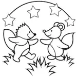 Woodland creatures dancing