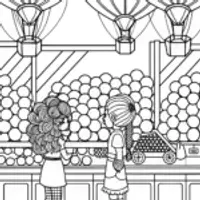 Rainbow High students in a balloon factory