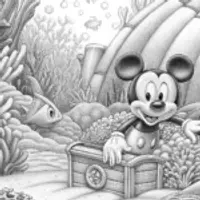 Mickey Mouse underwater treasure garden