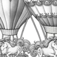 Unicorns in hot air balloons