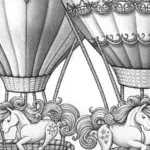 Unicorns in hot air balloons