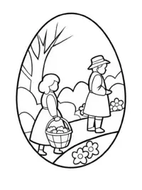 Children on a historical egg hunt