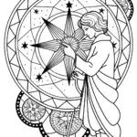 Champion crafting a celestial map
