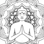 Meditating person in a mandala