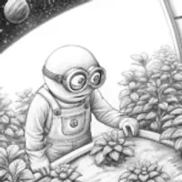 Minion gardening in space