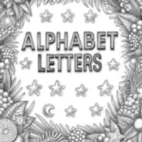 Alphabet letters in a celestial celebration
